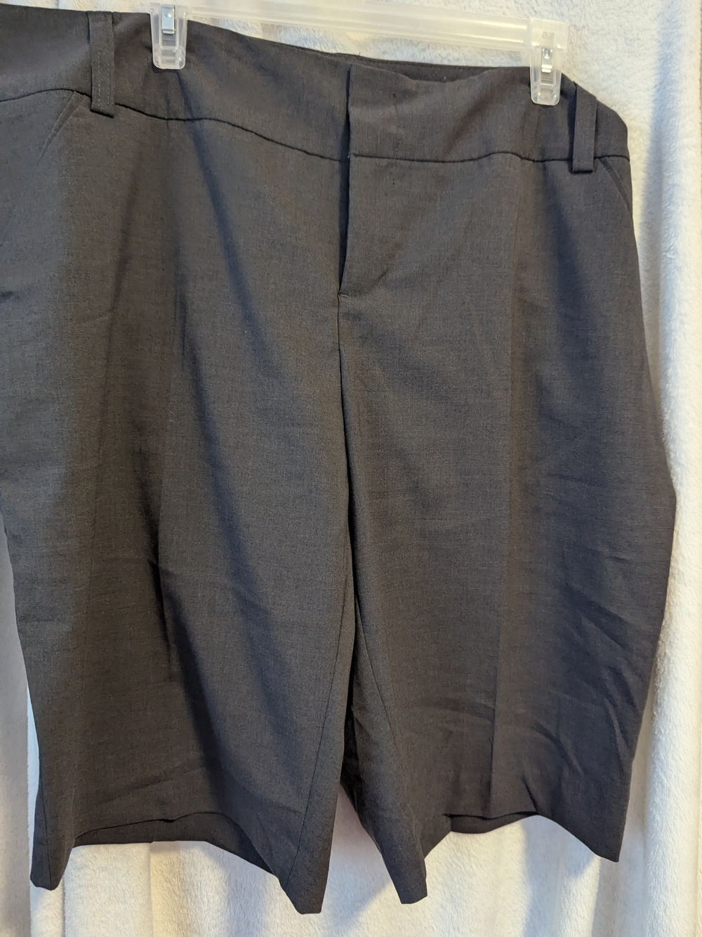 Daisy Fuentes Charcoal Gray Bermuda Shorts